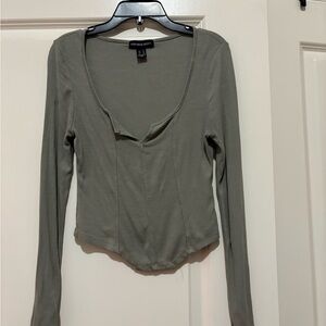 Streetwear Society Olive Ribbed Bodysuit
